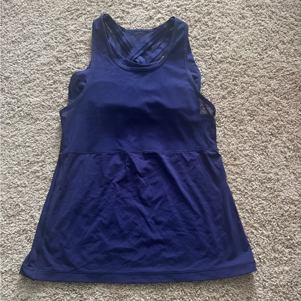 Women's Blue Sleeveless Top